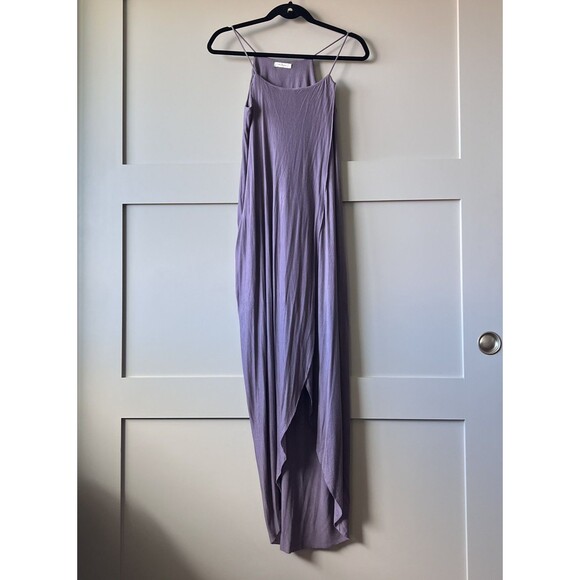 Mod Ref Dress Womens Medium Purple Gray Maxi Sleeveless Halter Drape Beach Boho - Picture 1 of 11